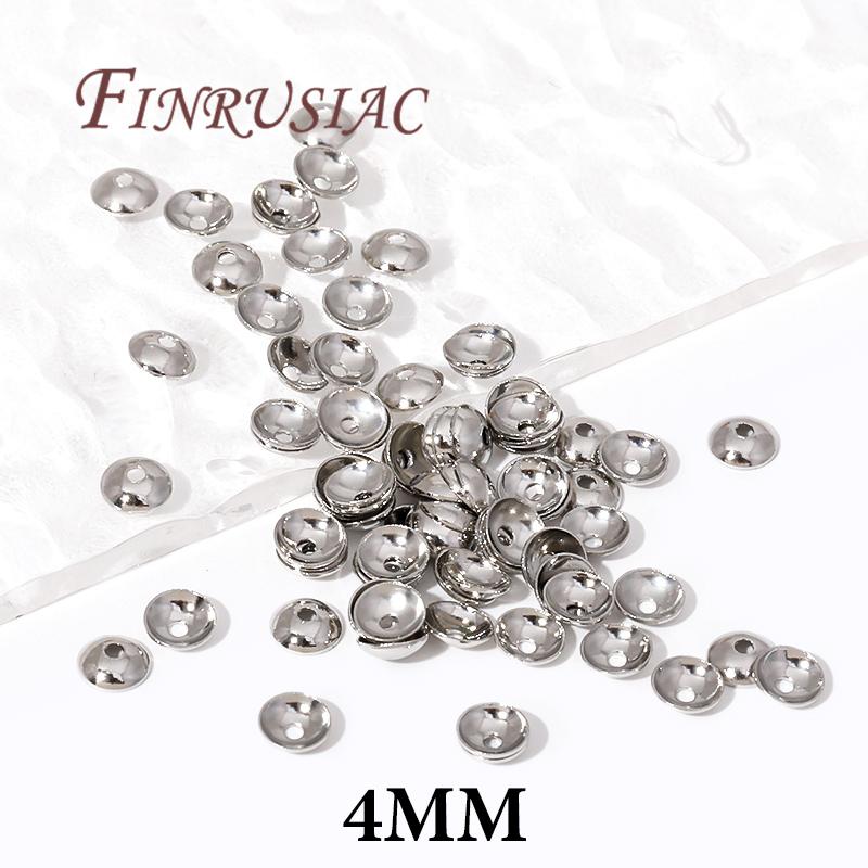 

3mm 4mm 14K Gold Plated Brass Round Bead Caps For Necklace Bracelet Jewelry Making Supplies,DIY Accessories Beading Spacer Caps 50 pcs