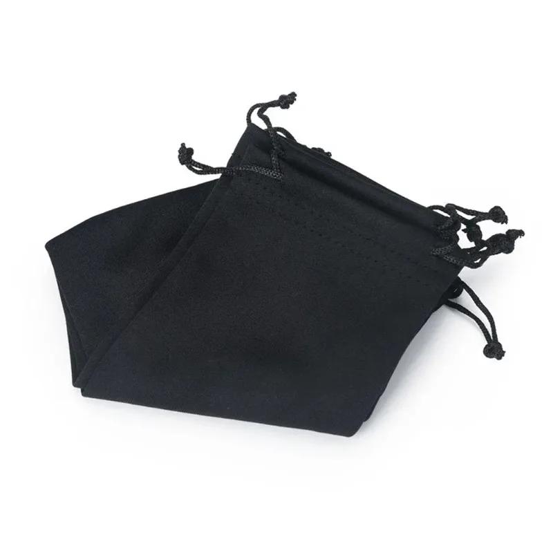 10 st Mjuk Vattentät Solglasögonpåse med Dragsko Mikrofiber Dammfri Pouch Bärbar Förvaringsväska för Glasögon