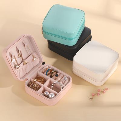Mini Schmuck Organizer Tragbare Schmuckschatulle Display Reise Schmuck Reißverschlussetui Ohrringe Halskette Ring Aufbewahrungsboxen