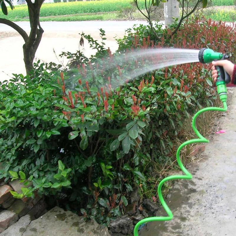 

ABWR-Flexible Coiled Spiral Garden Car Washing Clean Water Hose With Spray Nozzle For Household Car Wash Garden Water