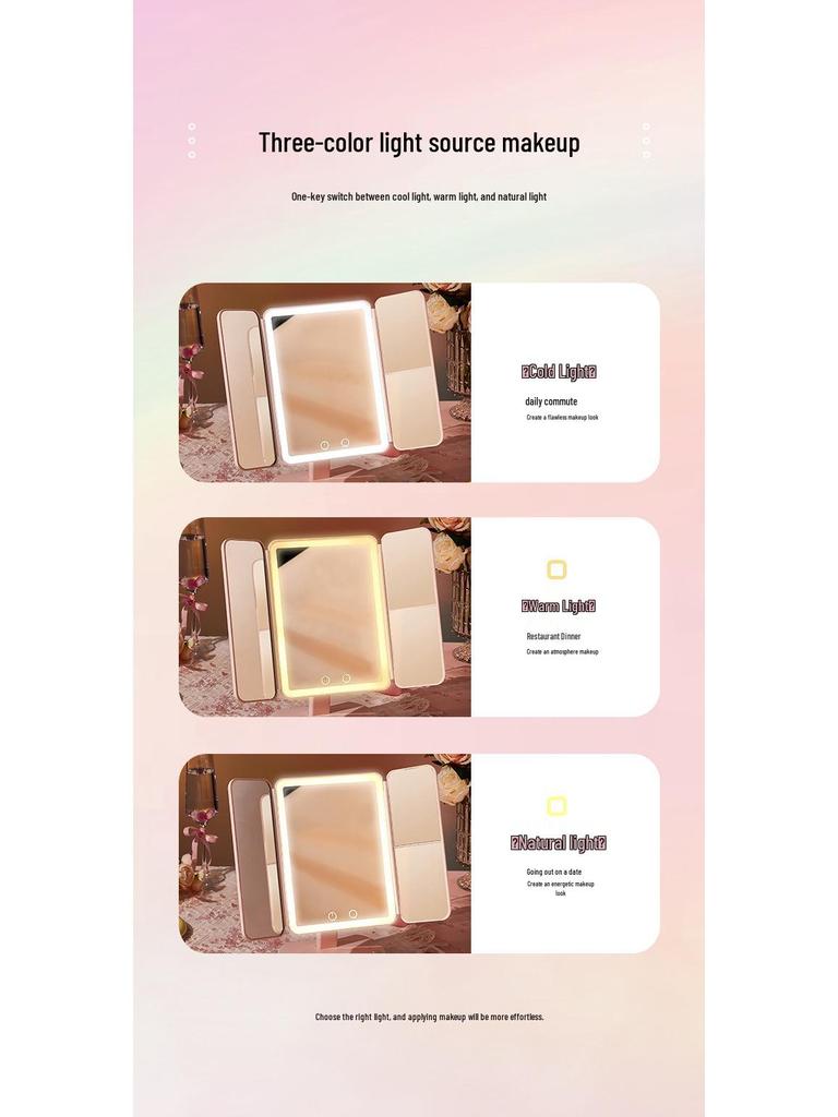 LED Lighted Tabletop Beauty Mirror - Perfect Holiday Gift for Girlfriend or Best Friend