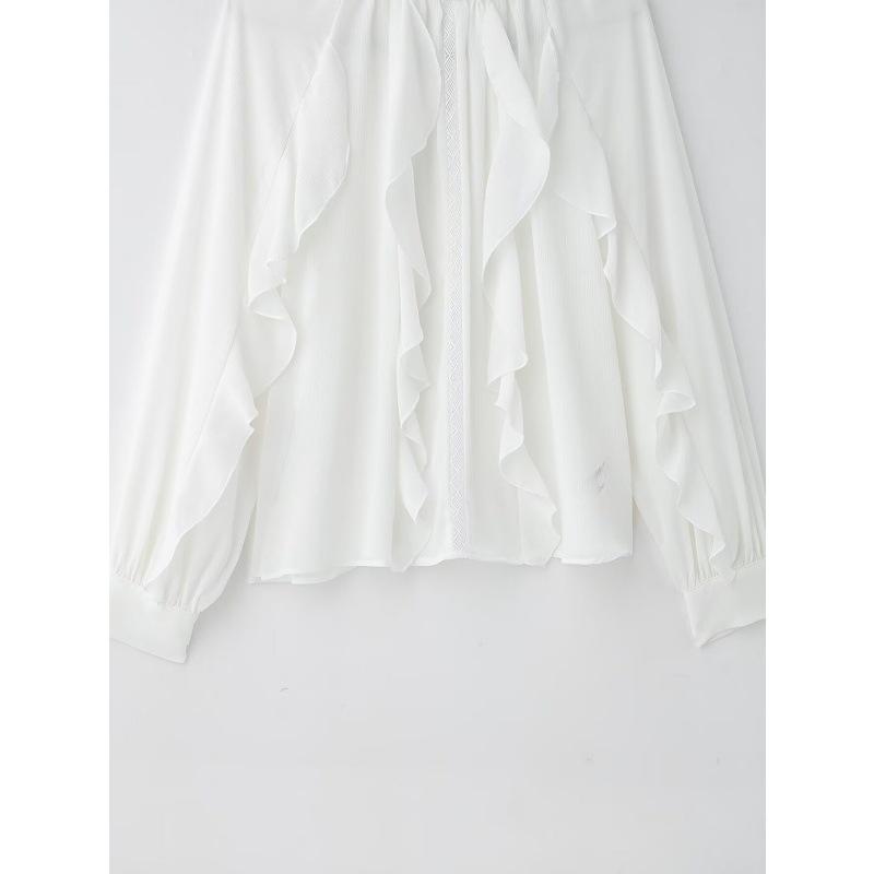 2025 Spring New Arrival: Women's Casual Layered Ruffled Collar Shirt