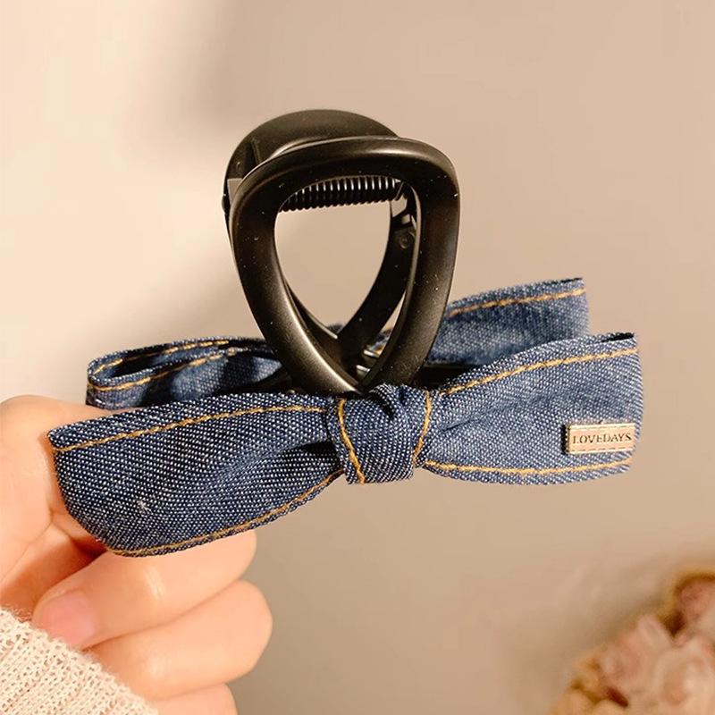 Women's Bowknot Claw Clip: Small & Medium Sizes, Ideal for Little Hair & Half Updos