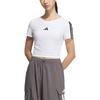 adidas T Shirts Women's White Crew Neck Moderate Other JZ2313