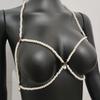 Delicate Handcraft Pearls Chest Necklace Formal Event Jewelry for Daily Wear and Layering