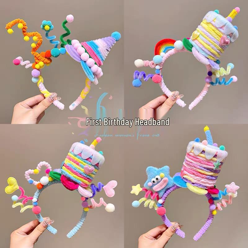Handmade First Birthday Pipe Cleaner Hat: Cute Baby Photo Prop and Party Headwear Decoration