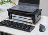 AmazonBasics Adjustable Rectangular Monitor Stand, Black