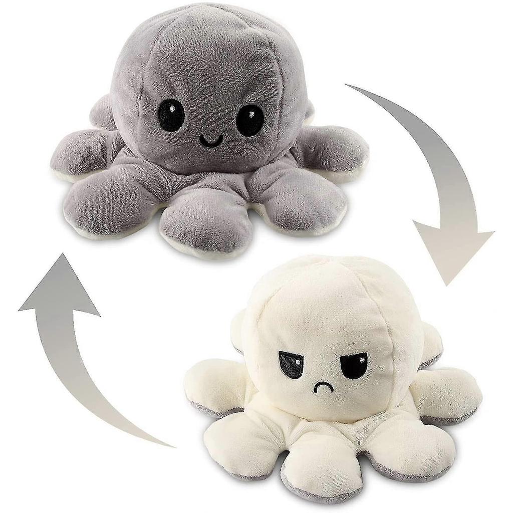 Wendbare Oktopus-Stofftiere Schwarz und Grau 20cm, Zeigen Sie Ihre Stimmung ohne ein Wort-p