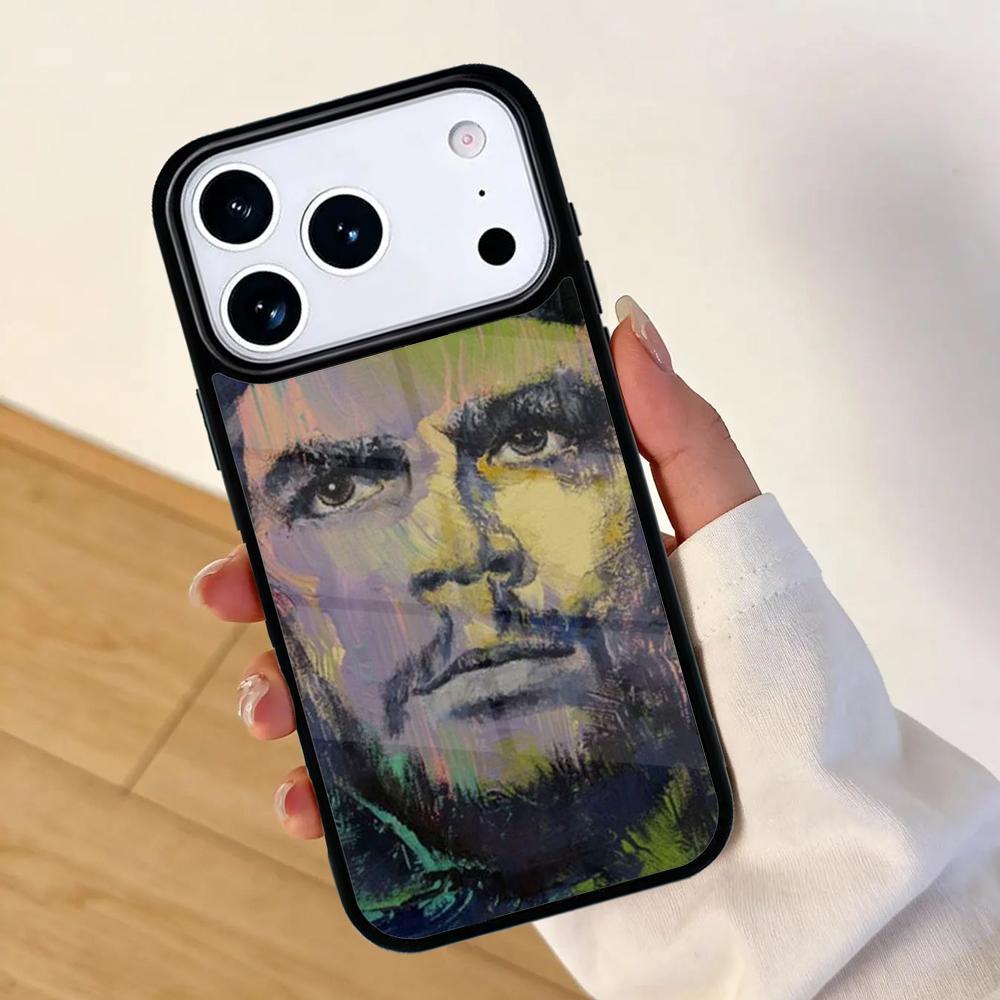 Che Guevara Zigarre rauchend Handyhülle für iPhone 17 AIR 16pro Max 15 14 13 12 11 Bumper Hülle