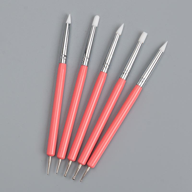 Silicone Soft Tip Double-Ended Dotting & Pressing Pen for Clay Sculpture