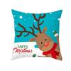 Nordic Christmas Cartoon Reindeer Digital Printing Short Plush Pillow Covers For Car Sofa Office Cushion Cover Home Goods