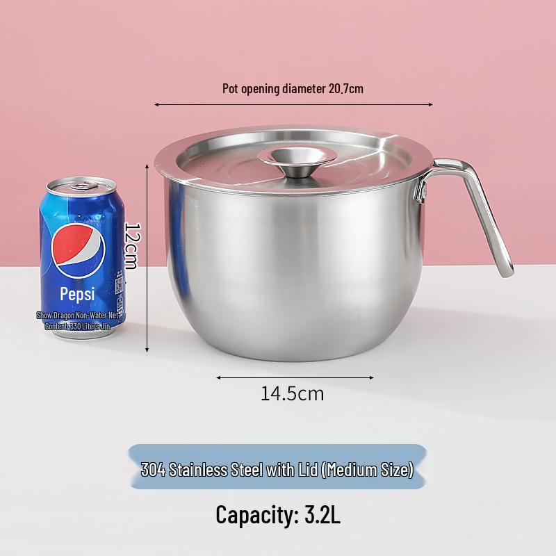 304 Stainless Steel Non-Slip Deep Mixing Bowl with Anti-Splash Design for Baking, Salads, and Cold Dishes