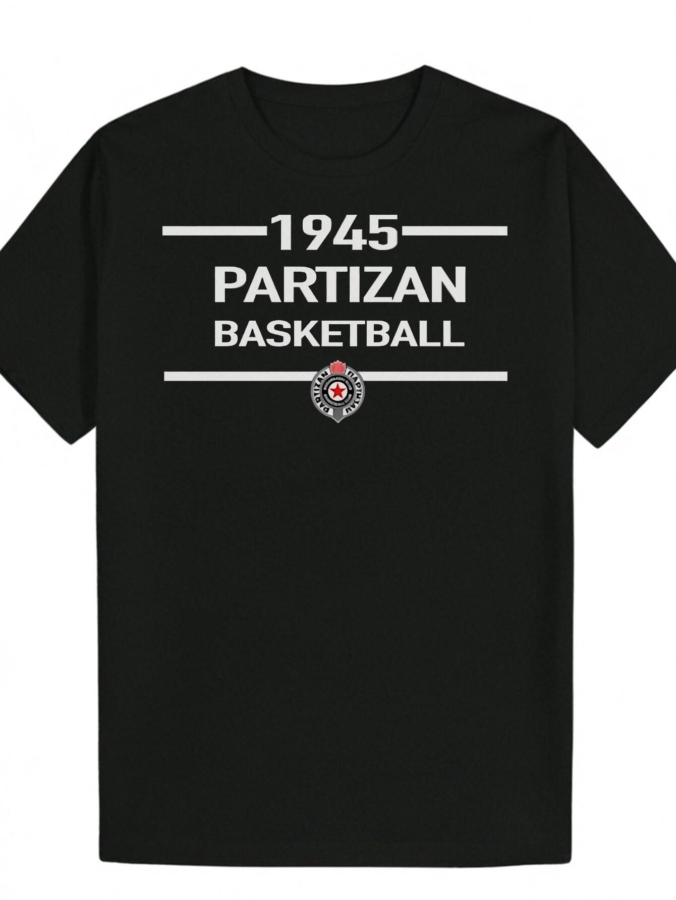 

Crew Neck Polyester T-shirt - PARTICIPAN BASKETBALL Graphic Tee with Colorful Basketball Design S