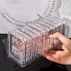 10pcs Wear Nail Art Storage Box Transparent Packaging Boxes Dustproof Flip Up Jewelry Box