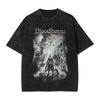 Bloodborne Videospiel Grafikdruck T-Shirt Herren Damen Vintage Gewaschene Baumwolle Harajuku Streetwear Mode Übergroß Sommer Neues T-Shirt