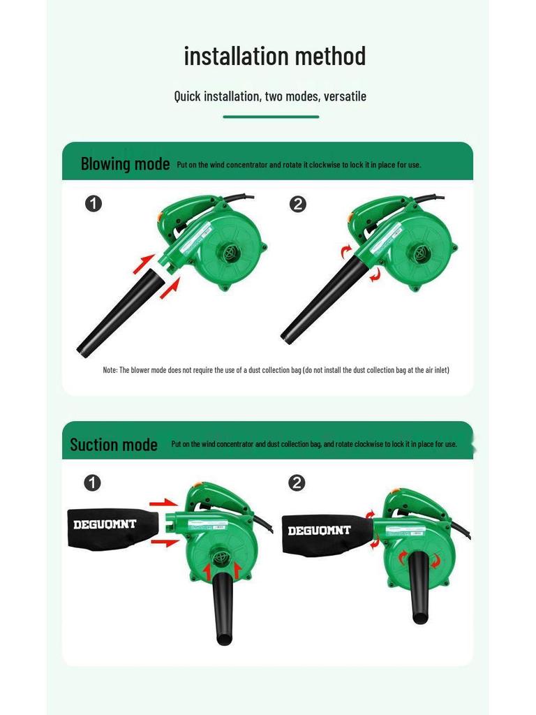 220V High-Power Industrial Blower & Dust Collector
