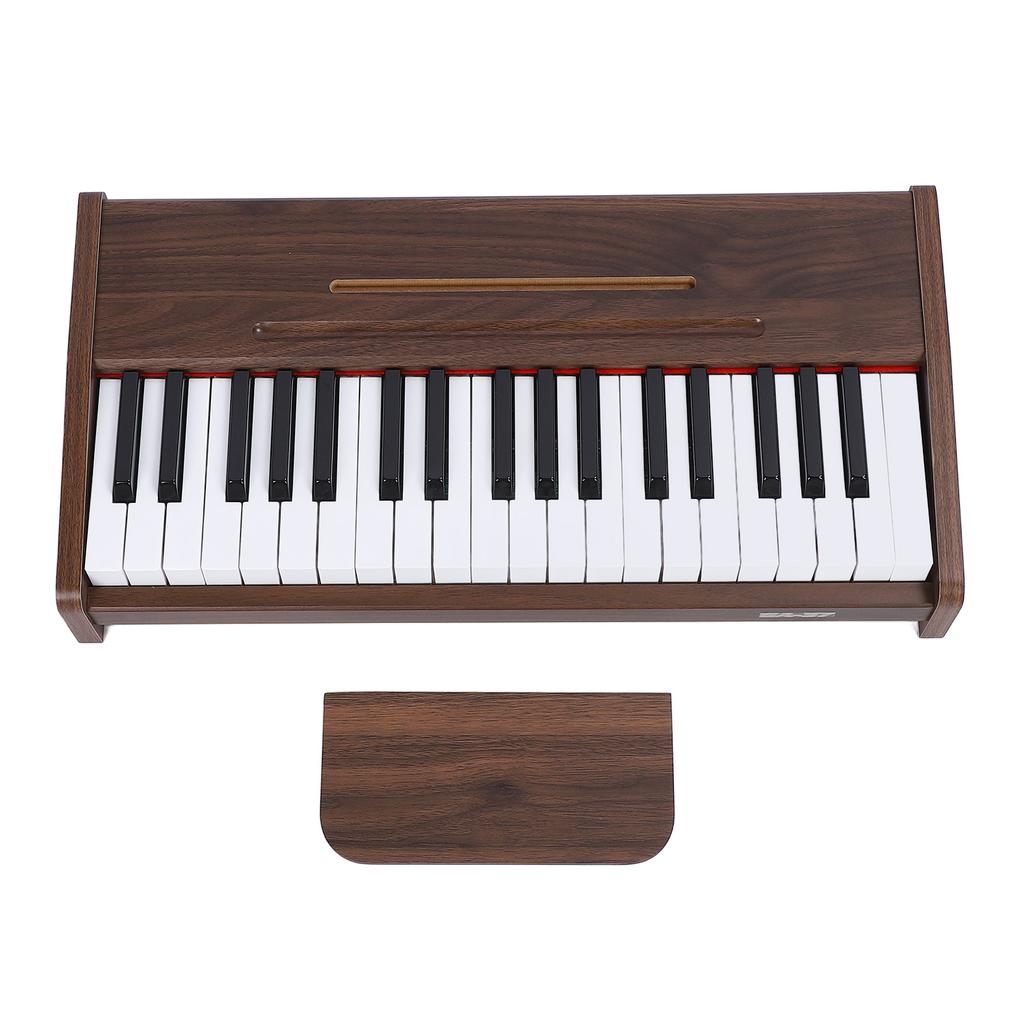 Piano Keyboard 37 2.2cm Key Walnut Grain Pattern Electric Keyboard for Beginners and Experienced