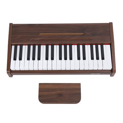 Piano Keyboard 37 2.2cm Key Walnut Grain Pattern Electric Keyboard for Beginners and Experienced