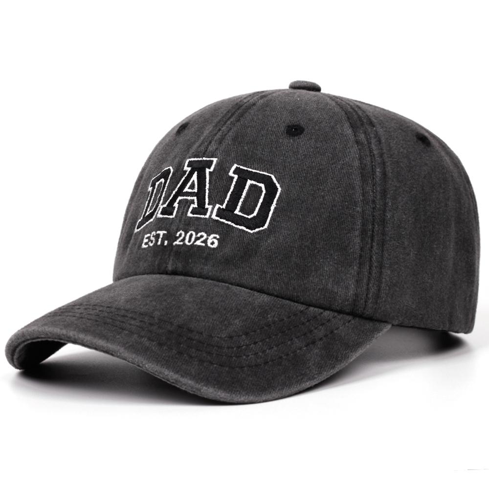 Mamma Papà Lavaggio Vintage Ricamo Lettere Cappellino da Baseball Donna Uomo Evento Sportivo all'Aperto Casual Cappellino Anatra