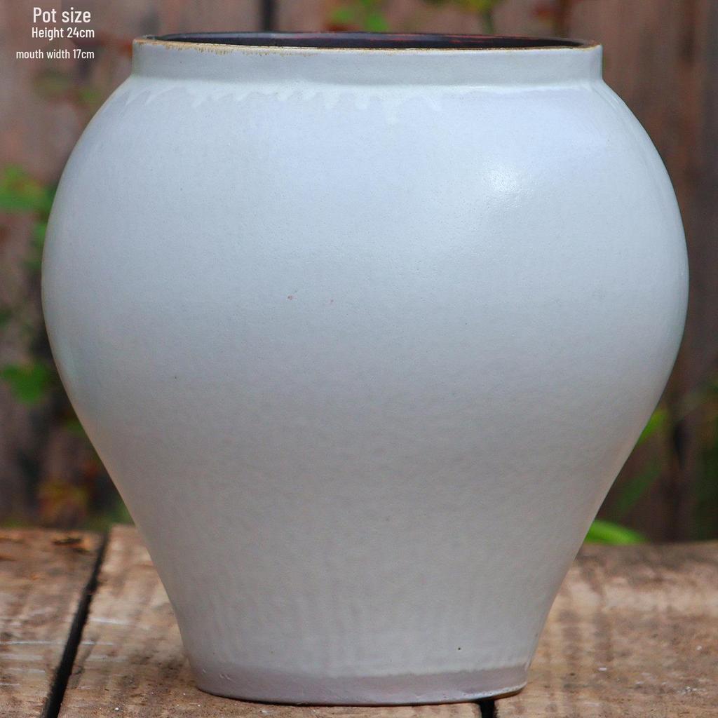 Extra Large Ceramic Pottery Flower Pot for Indoor Green Plants, Coarse Pot Ideal for Monstera and Other Large Plants