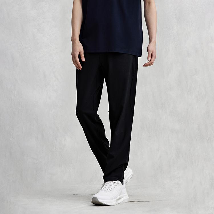 Kappa Gara Series Lightweight Solid Color Versatile Cool Feeling Sports Long Pants Men Bottoms Black K0E32AK44
