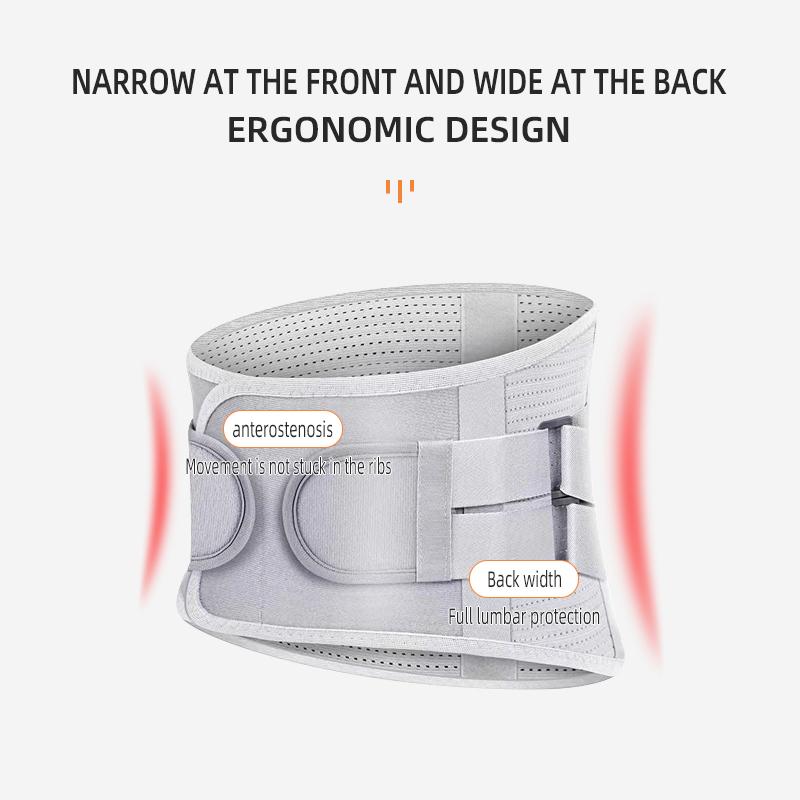 Lumbar Back Belt Support Reinforced Lumbar Support Back Brace with Metal Support Plate for Back Pain
