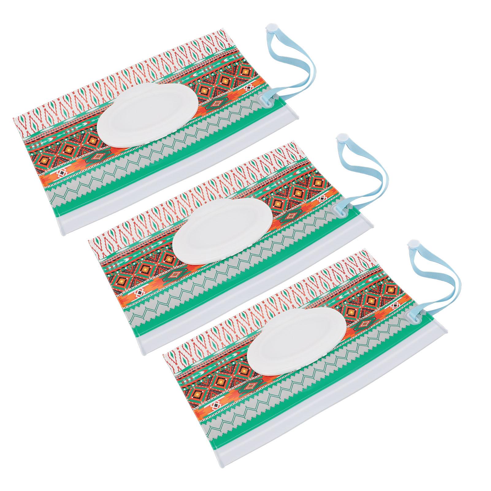 

3 шт. влажных салфеток EVA, многофункциональный портативный держатель для детских салфеток, сумка с откидной крышкой и окном для детских салфеток