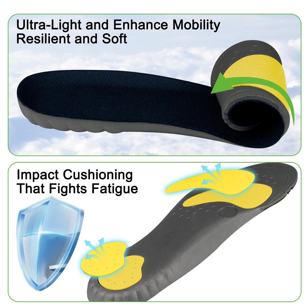 Blundstone Men's & Women's Shoe Insoles, Classic Footbed Footwear Inserts for Comfort & Shock Absorption (Sizes: US 9-10 Men's / 11-12 Women's)