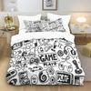 Gaming Duvet Cover Set Gamer Bedding Sets For Boys Video Games Comforter Cover Custom Designs Bed Set With Pillowcase