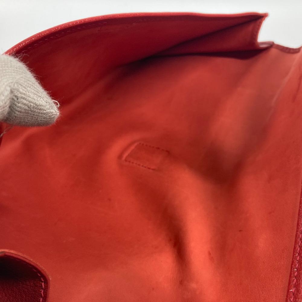 Hermes Bag H Logo Jige Elan Bag Clutch Bag Leather Red