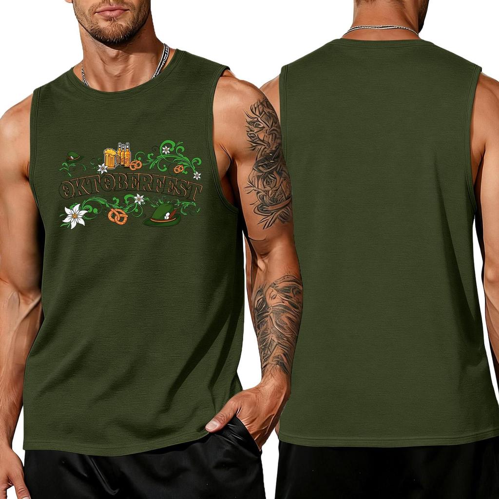 Men Sleeveless Tank Top Casual Summer Loose Fit Lightweight Muscle Shirt Breathable Soft Fabric Comfortable Beachwear