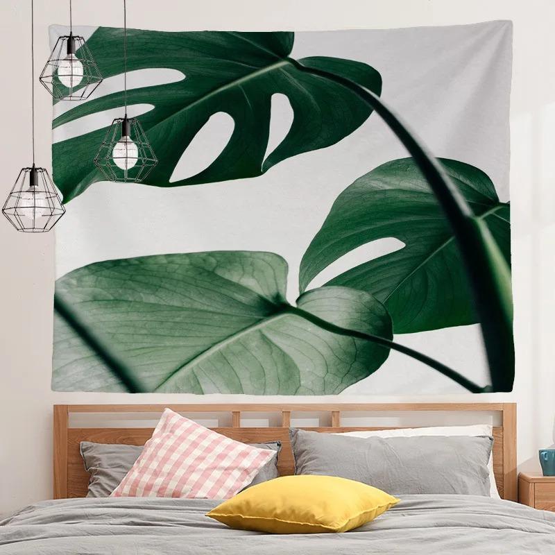 Tropical Plant Cartoon Flamingo Pattern Hanging Cloth Home Wall Decoration Tapestry Bedroom Living Room Tapestry