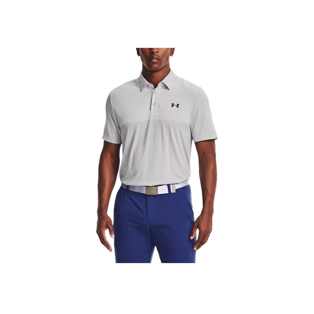 Under Armour Casual Sports Short Sleeve Polo Shirt Men Tops Gray 1361145-014