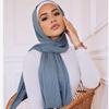 Hijab Jersey Schal Weicher Fester Schal Kopftuch Foulard Femme Kleidung Arabische Wickelkopftücher