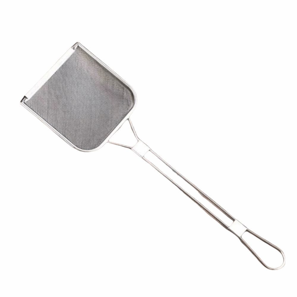 Stainless Steel Oil Strainer Skimmer Long Handle Skimmer Spoon Oil Skimmer Spoon Deep Fryer
