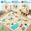 Animal Rug Colorful Non-Slip Carpet for Kids Classroom Bedroom Playroom Indoor Road Car Educational Area Rug Home Decoration