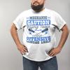 Funny Mechanic T Shirt Caution Flying Tools Humorous Auto Worker Vintage Unisex Soft Fashion Slightly Breathable Casual