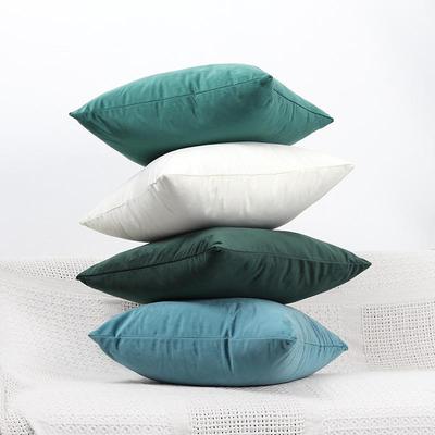 Velvet Solid Color Cushion Cover - Simple Fabric Sofa Backrest Cover (Pillow Insert Not Included)