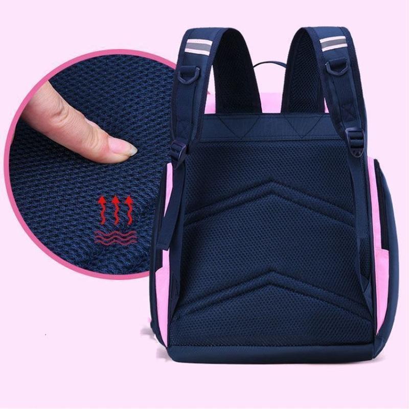 Comfortable Lightweight Girls Cute Schoolbag Fashionable Schoolbag Waterproof Wear-resistant England Style Oxford Cloth