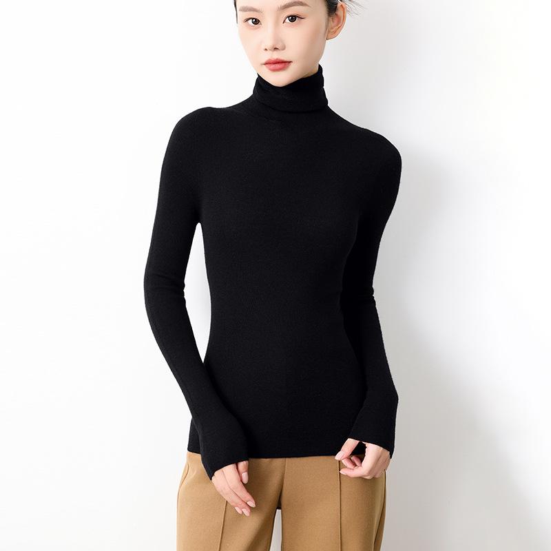 Premium Yangtze Seamless Wool Slim-Fit Women's High-Neck Base Layer Sweater