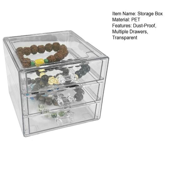 Çok Çekmeceli Takı Düzenleyici Şeffaf Çekmeceli Saklama Kutusu Toz Geçirmez Takı Teşhir Kutusu Bilezikler Bilezikler Kolyeler Küçük Koleksiyon Eşyaları İçin