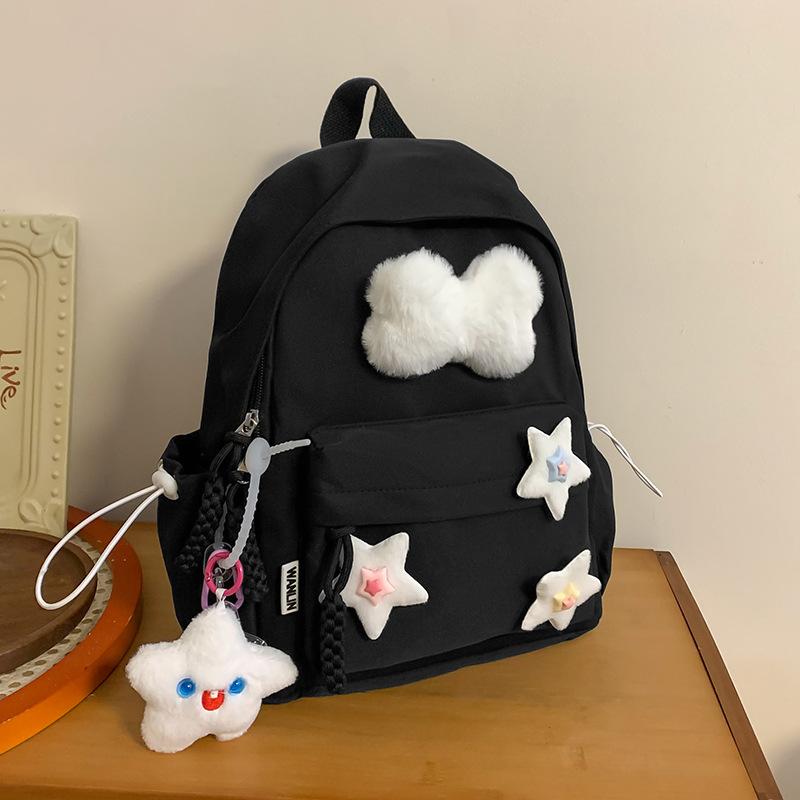 Schoolbags Elementary School Students  Girls Junior High School Students  Solid Color High School Students  College Students  Backpacks