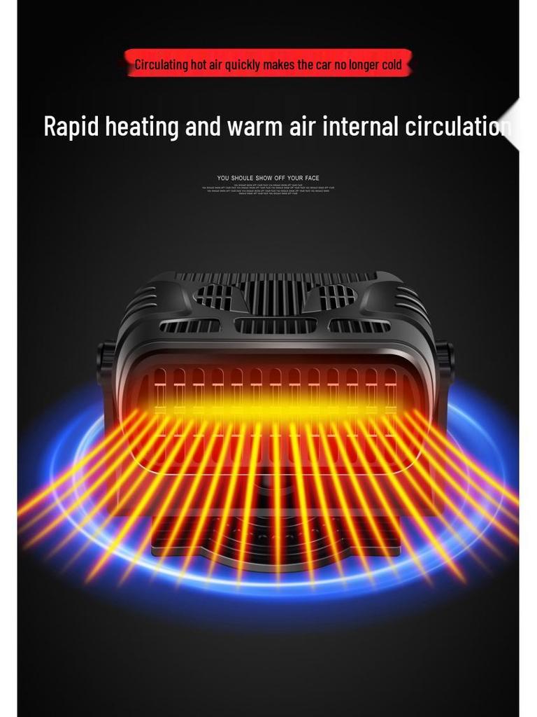 Dual-Use Car Heater & Purifier for Windshield, 12V/24V