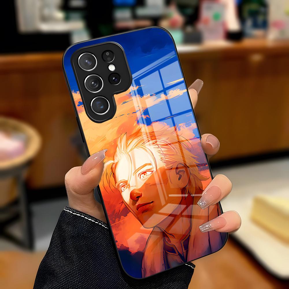 V-Vinland Saga Manga Phone Case For Samsung A25 A13 A33 5G A54 A36 A35 A56 A52 A14 Shockproof Glass Cover