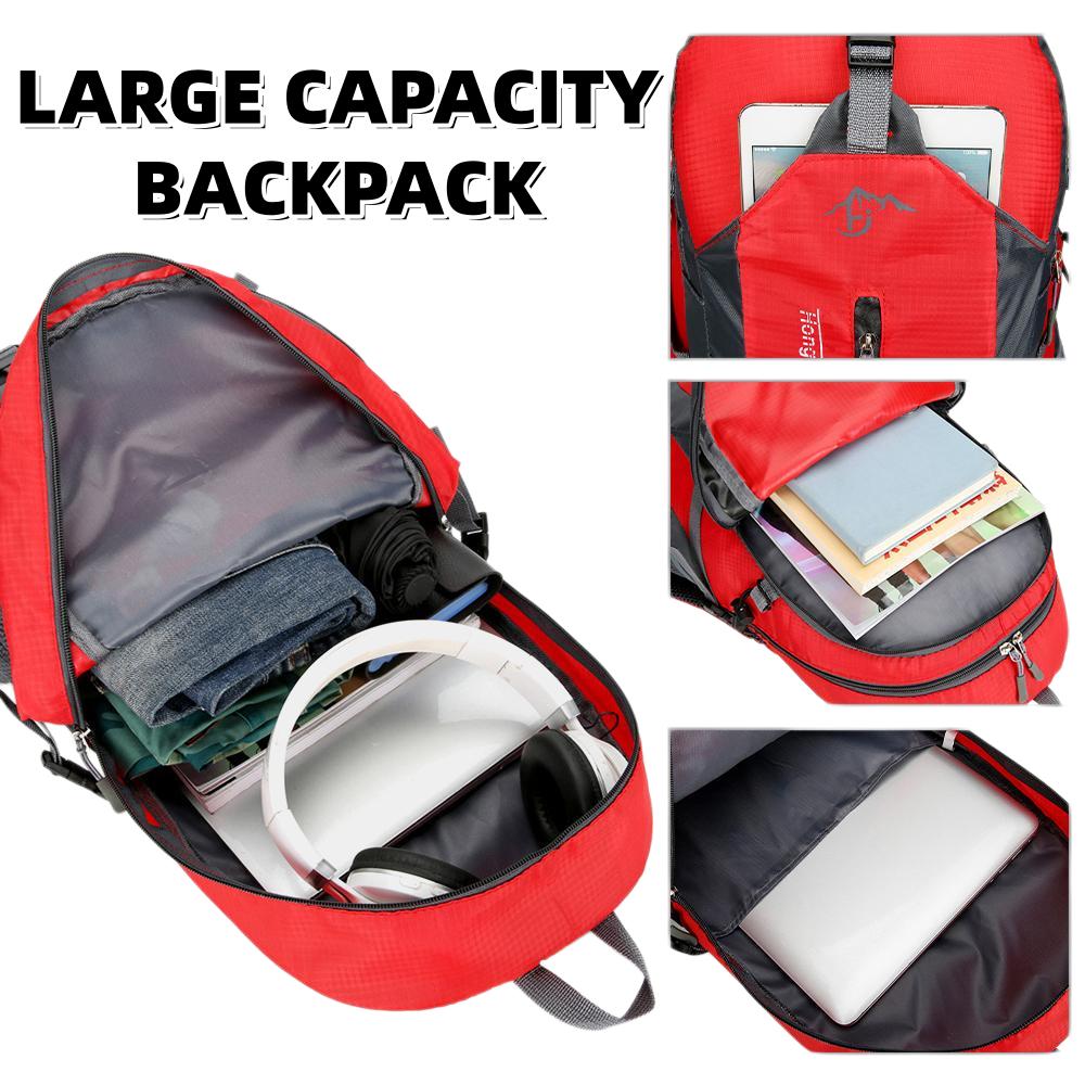 Wanderrucksack, 40L Leichter Wasserdichter Outdoor Wander-Reiserucksack