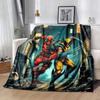 1pc Deadpool and Wolverine Printing Blanket - Soft, All-Season Throw for Living Room, Bedroom,Personalized Gift with Adorable Cartoon Design