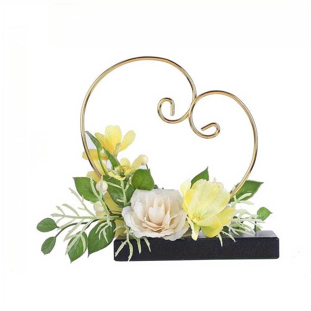 1Pc Nordic Artificial Flower Iron Storage Ornaments Retro Love Ring Rack
