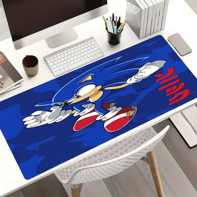 Sonic Theme Mouse Pad, Non Slip Rubber Base, Multifunctional Office & Home Decor, Perfect for Workspace Personalization.