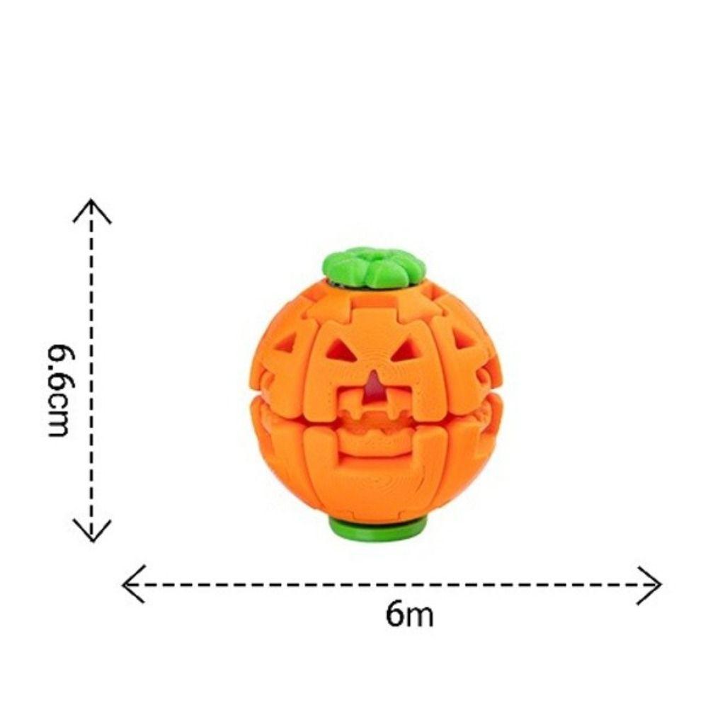 3D Printed PLA Pumpkin Spinner Ball Press to Rotate Rotating Stress Ball Desktop Fidget Toy