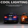 1:Ford Mustang Shelby GT500 im Maßstab 32: Legierungs-Druckguss-Modellauto zum Zurückziehen mit Sound und Licht, Mini-Simulationsfahrzeuge, Spielzeug für Kinder und Freunde